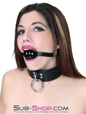 0192A      Locking Leather Bondage Collar