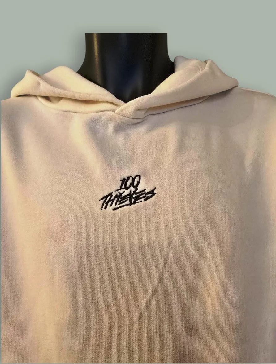 100 Thieves Men's White Hoodie Size L