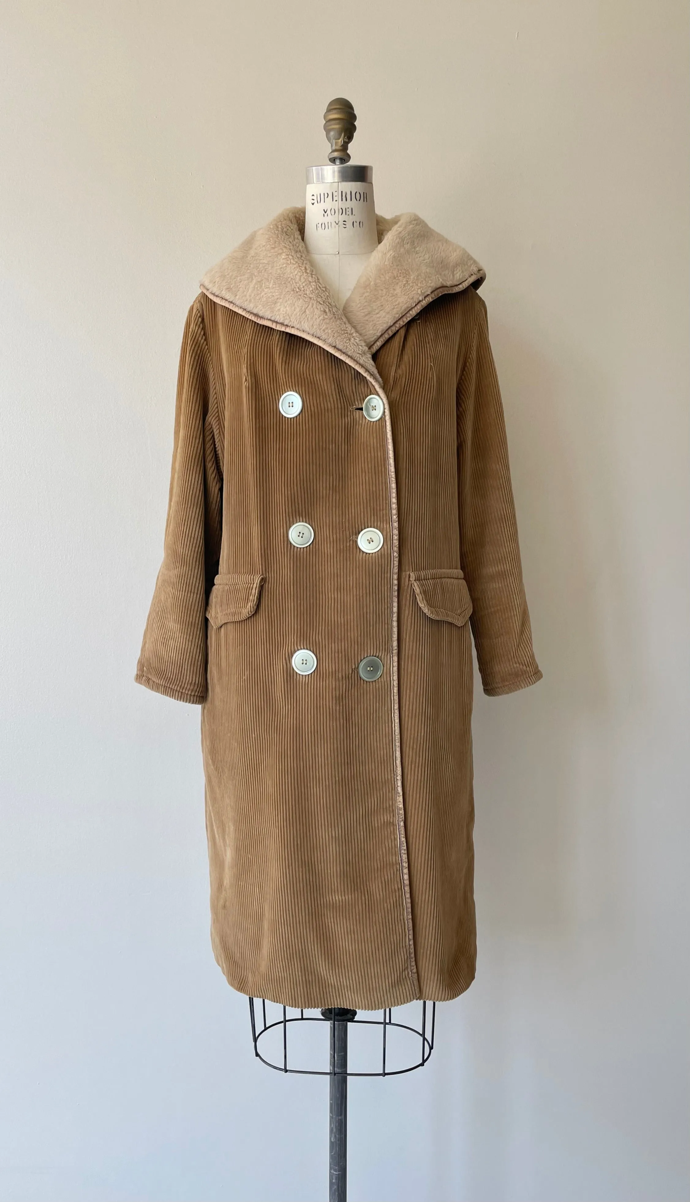 1970s Corduroy Shearling Coat