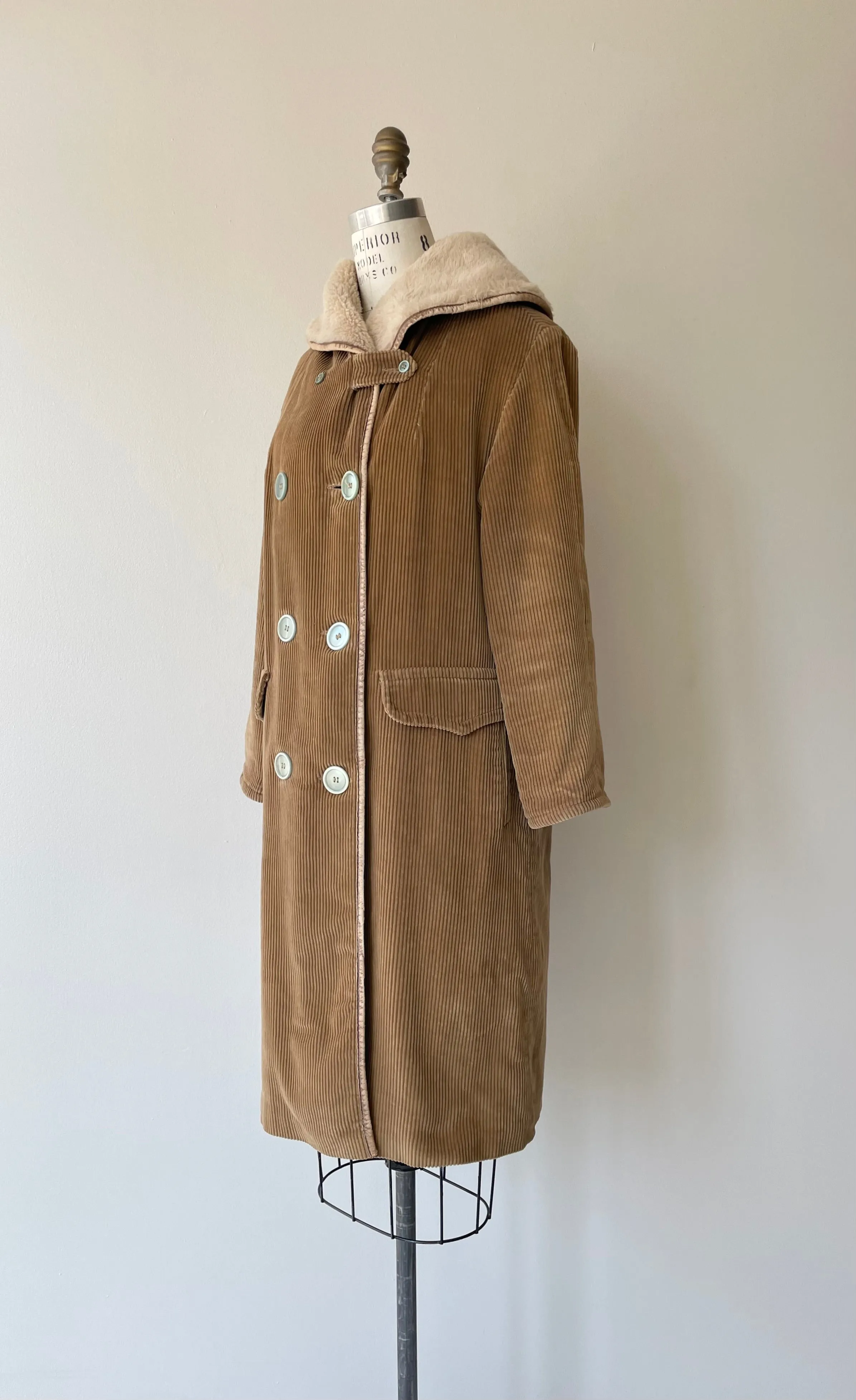 1970s Corduroy Shearling Coat