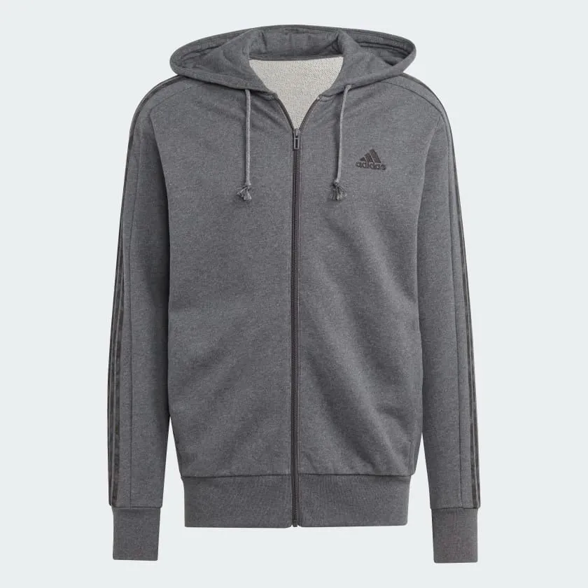 adidas Essentials French Terry 3-Stripes Full-Zip Men's Hoodie