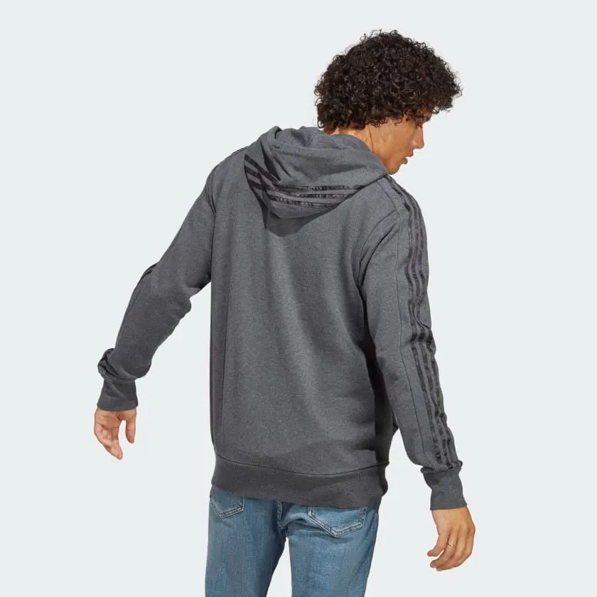 adidas Essentials French Terry 3-Stripes Full-Zip Men's Hoodie