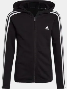 Adidas Essentials Kids-Girls Sportswear Hoody Black/White