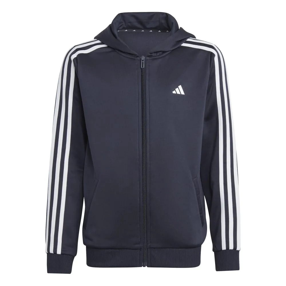 adidas Train Essentials Aeroready 3-Stripes Regular Fit Full Zip Kid's Hoodie