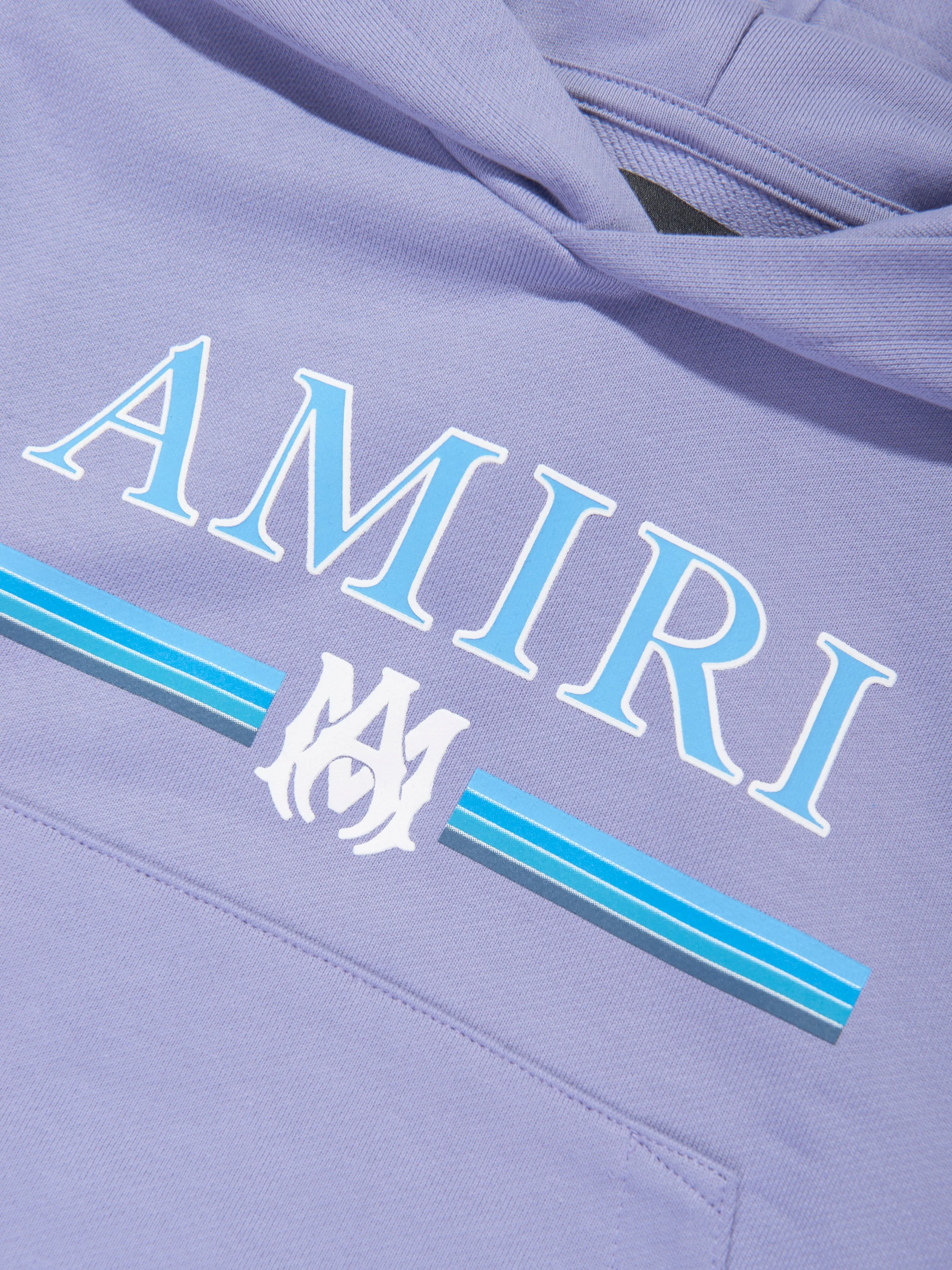 Amiri Kids Logo Gradient Bar Hoodie in Blue