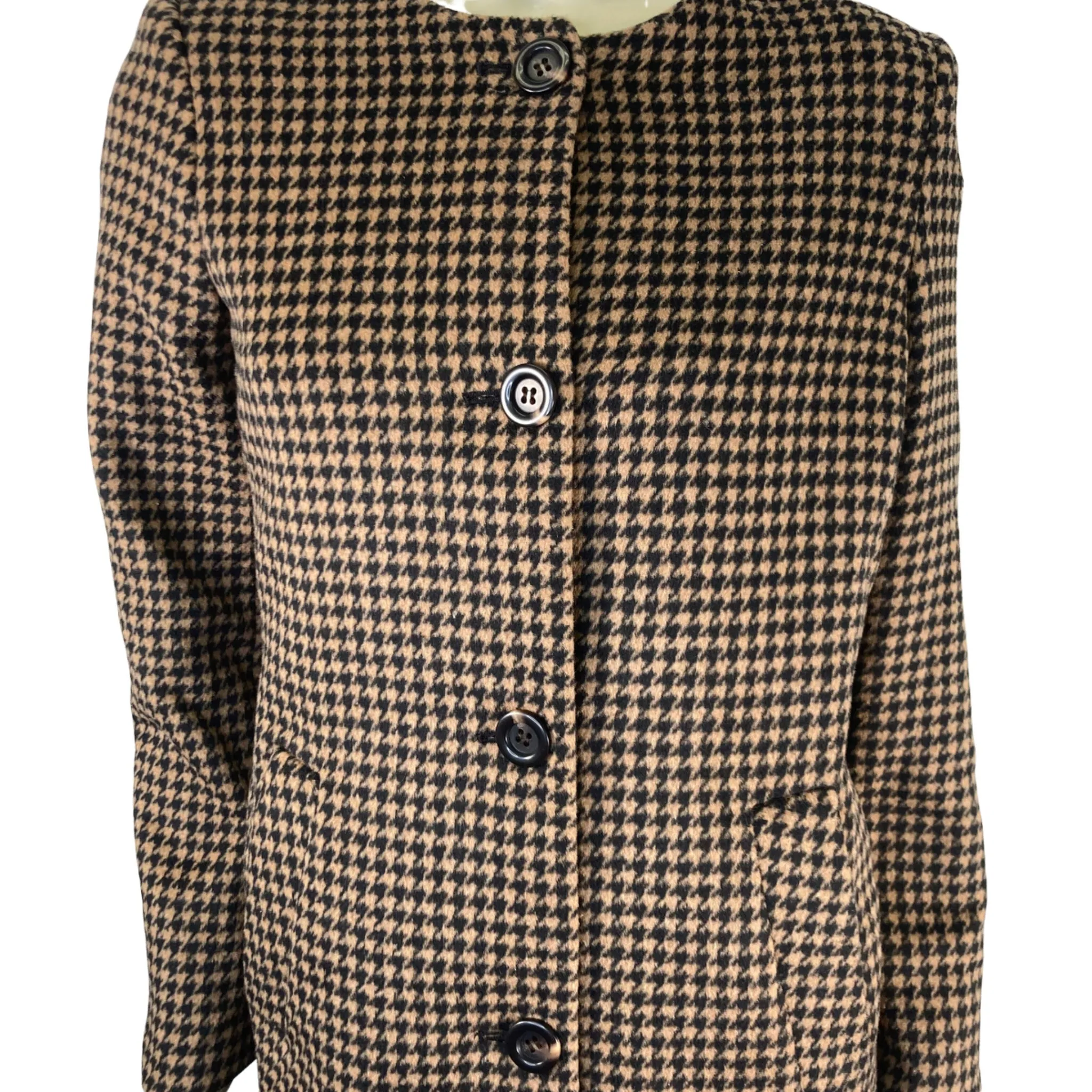 Ann Taylor Brown Check Coat