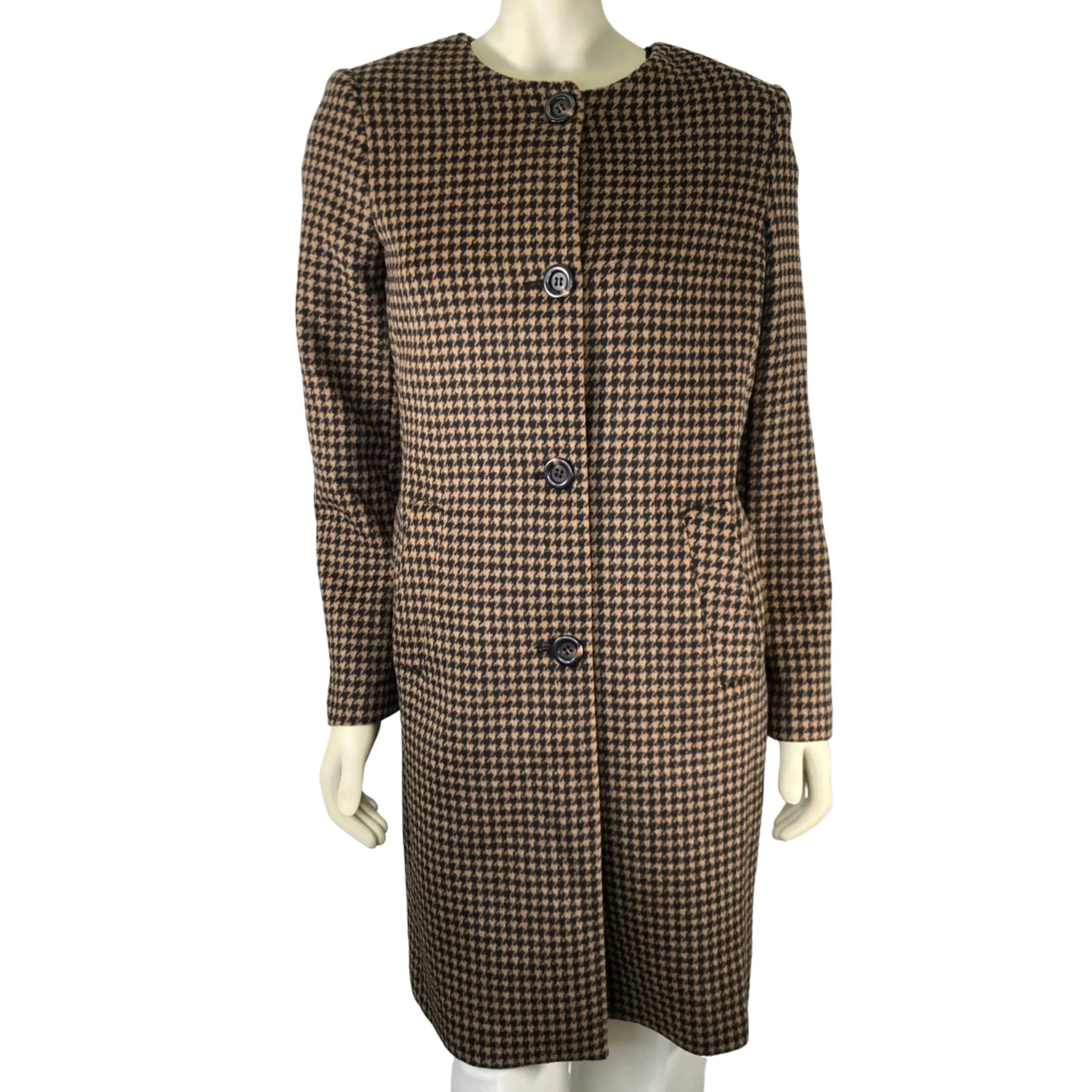 Ann Taylor Brown Check Coat