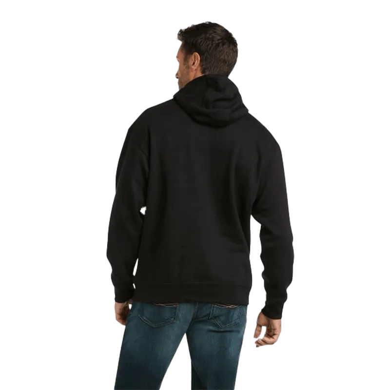 Ariat Men's Basic Hoodie Logo Flag Long Sleeve Hoodie Sweatshirt