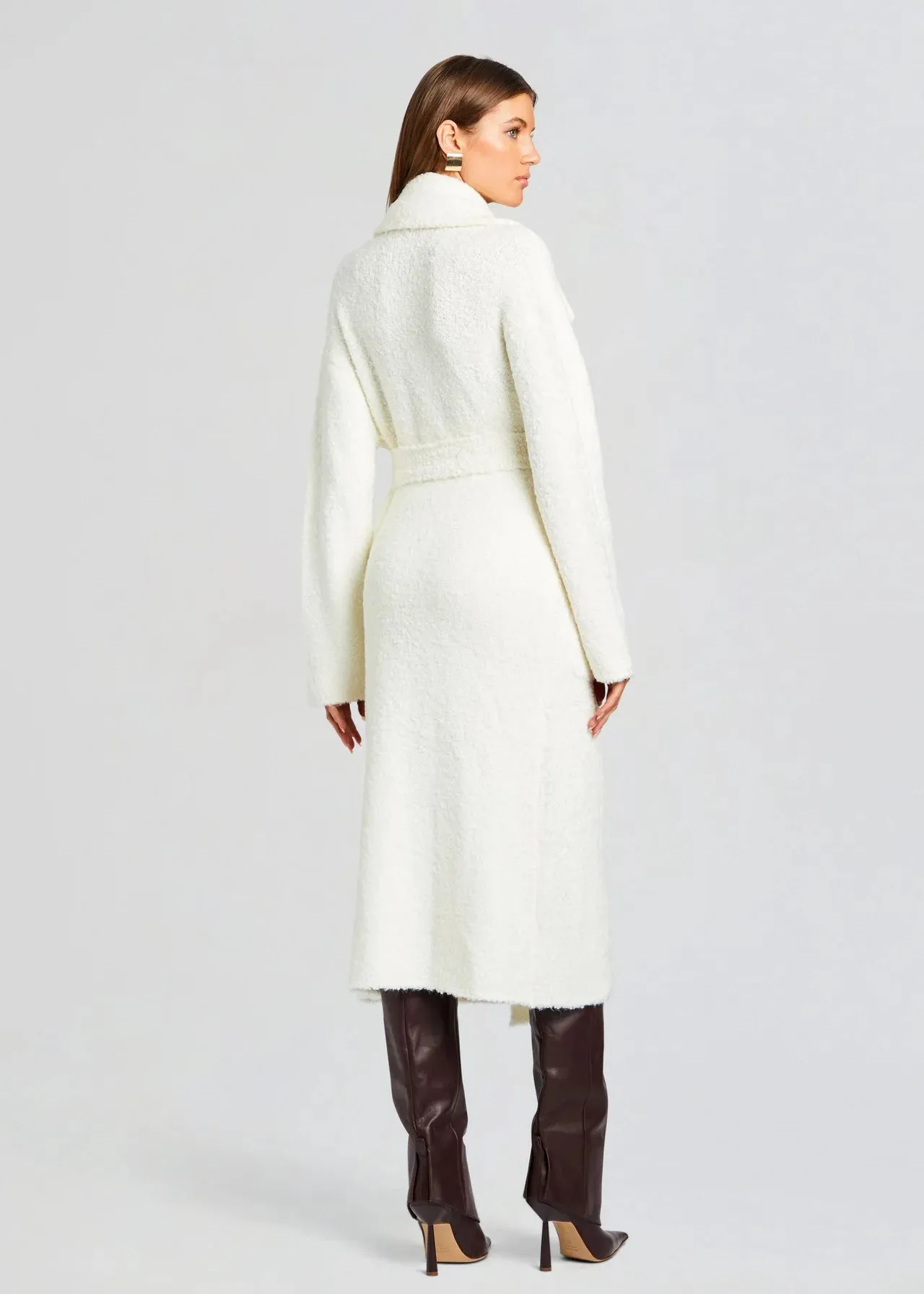 Athena Boucle Robe - Winter White