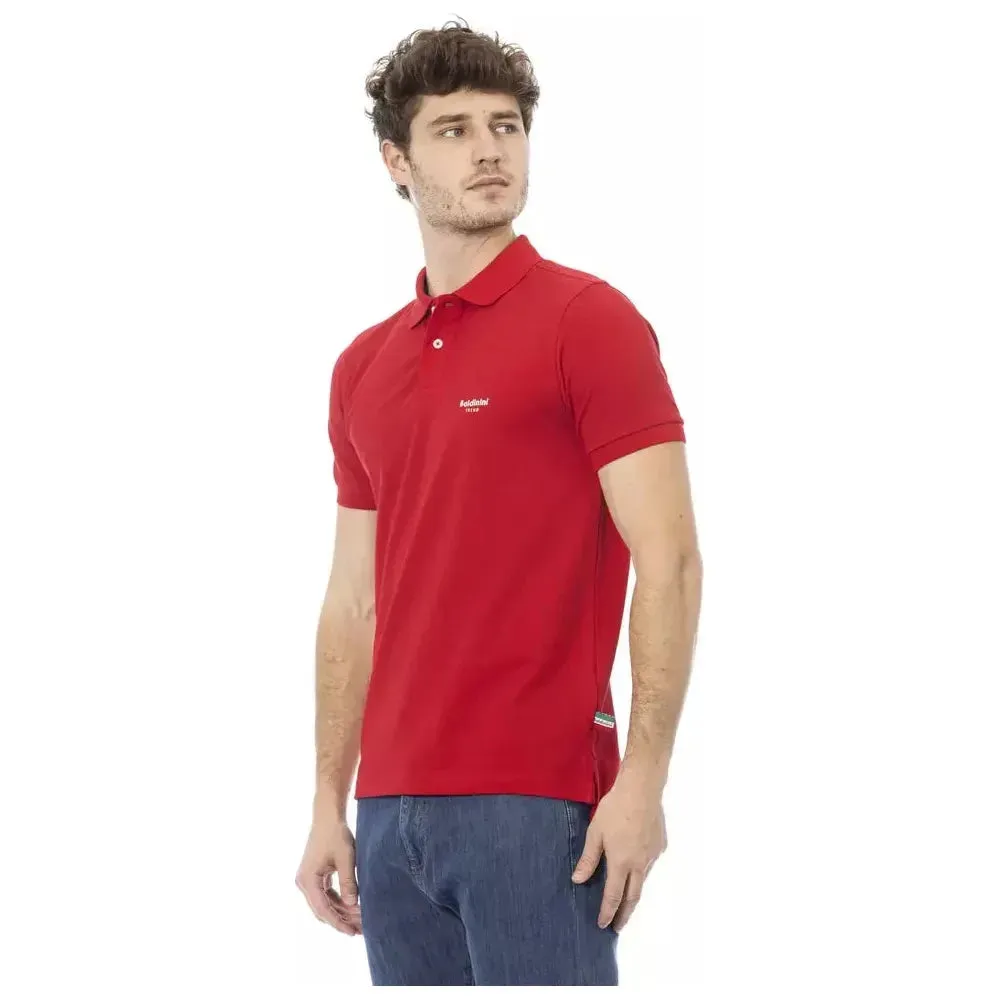 Baldinini Trend Red Cotton Men Polo