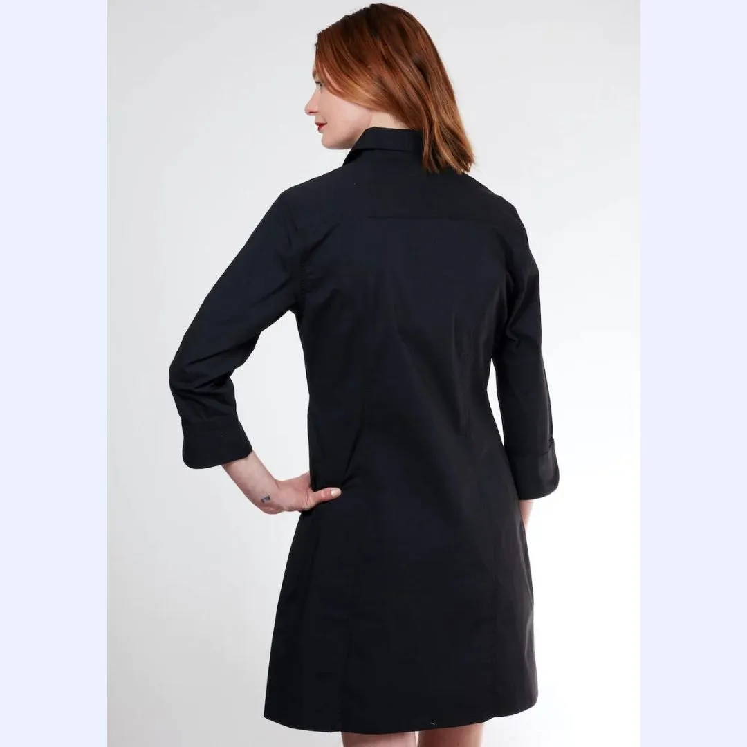 Black Button Front Shirt Dress