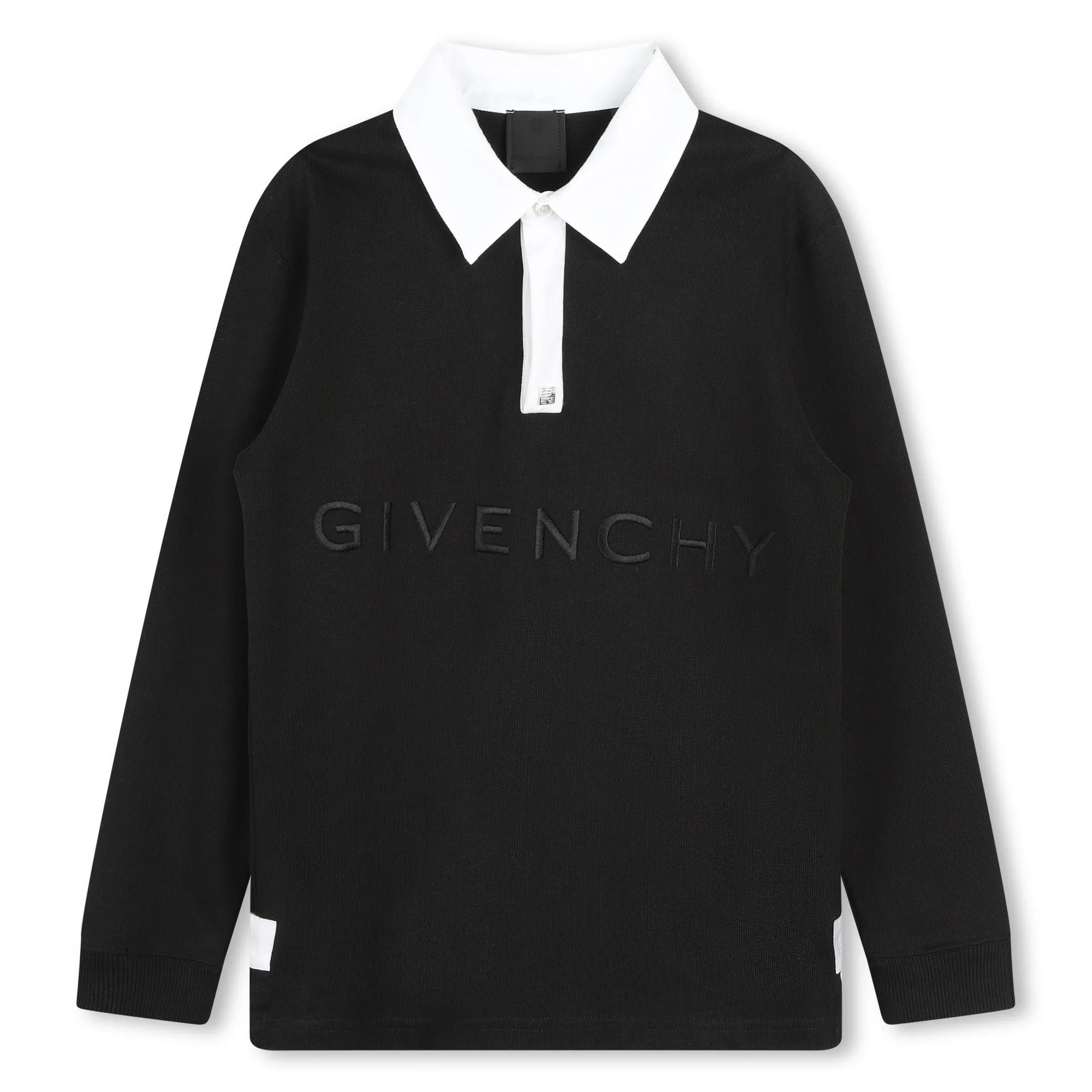 Black Long Sleeve Logo Polo