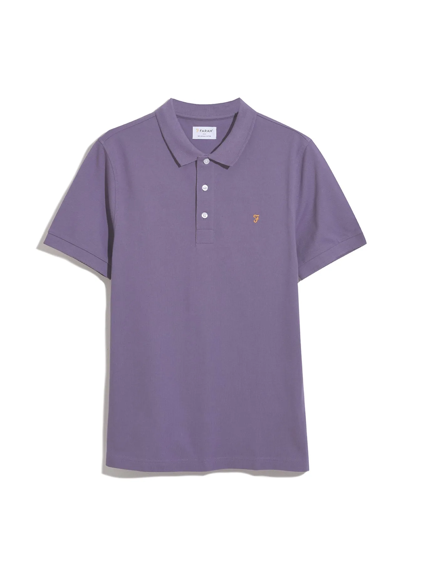 Blanes Organic Cotton Short Sleeve Polo Shirt In Slate Purple