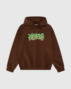 Boba Brown Graffiti Logo Hoodie