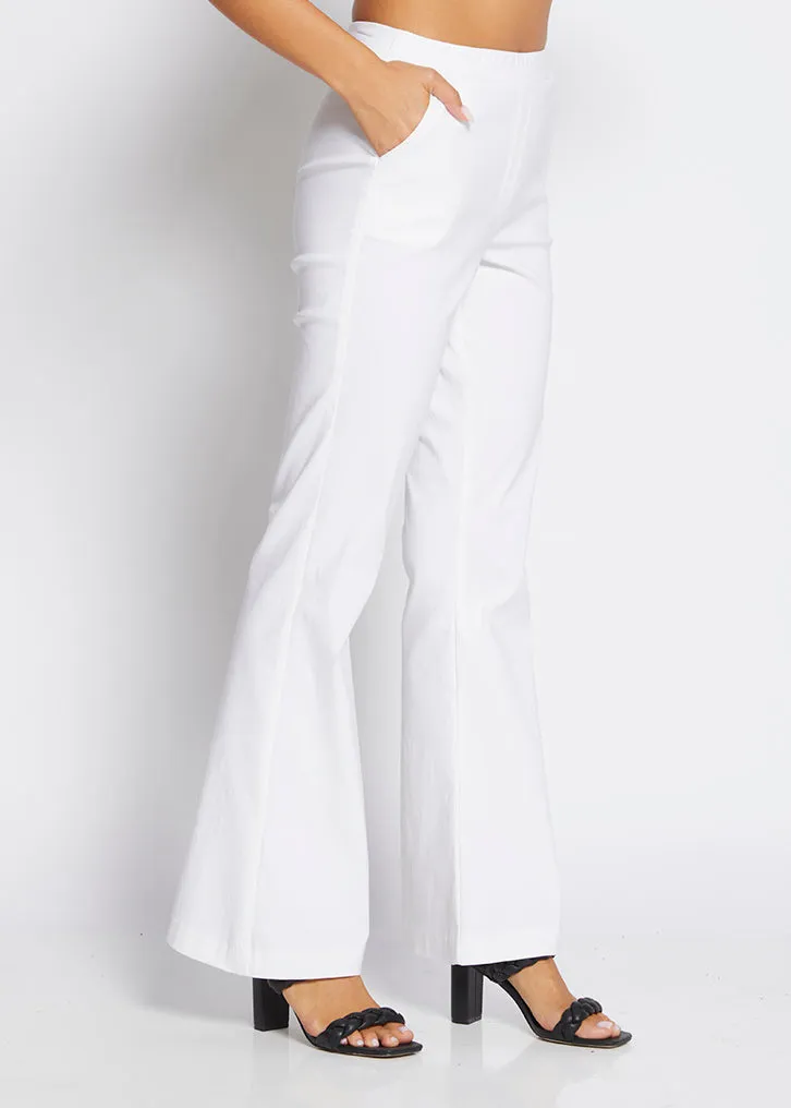 Bootie Bengaline Kick Flare pant in White