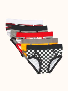 Boys' Car Race Cotton Briefs (5 Pack)