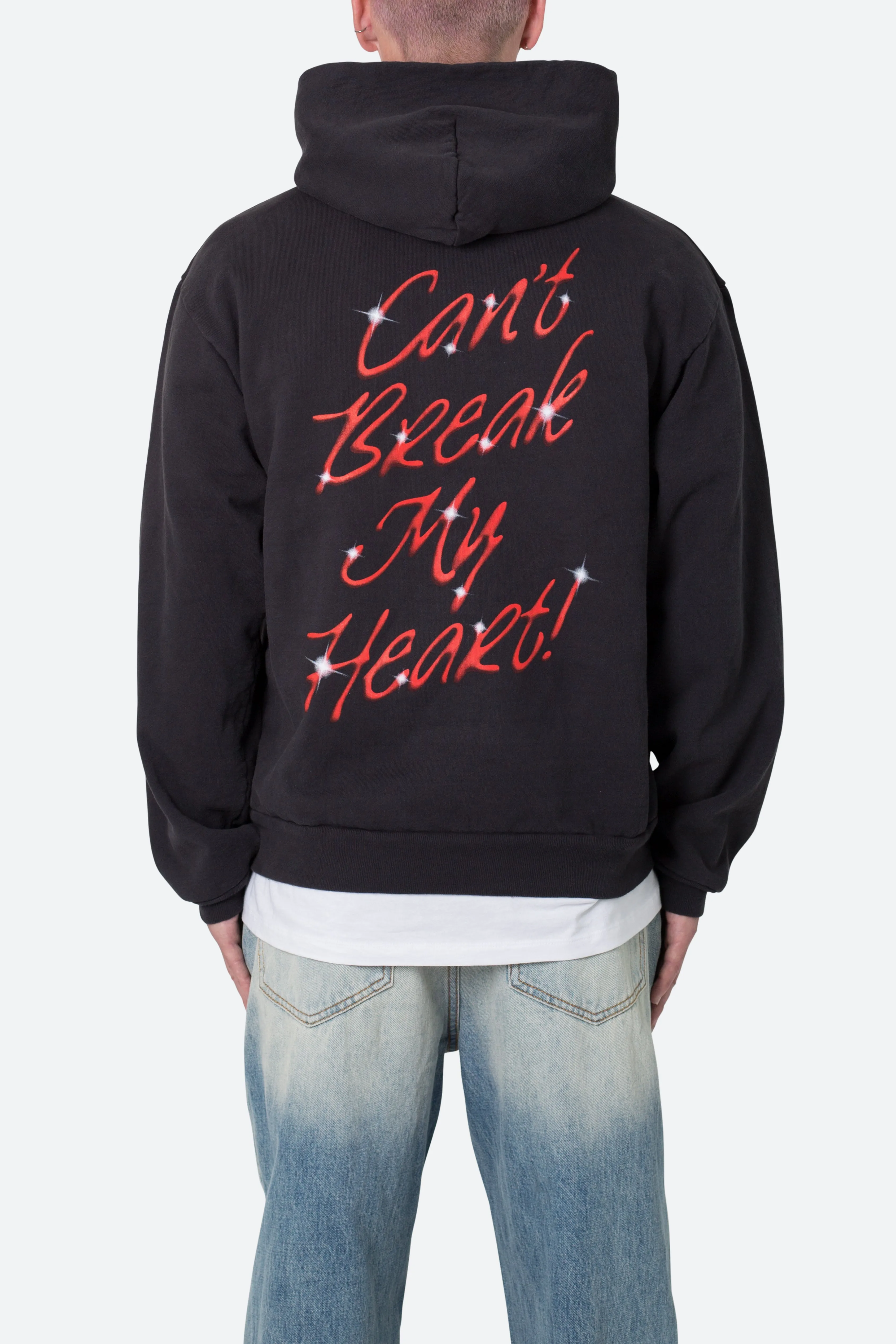 Broken Heart Hoodie - Off Black