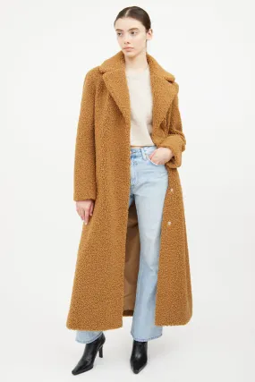 Brown Long Sherpa Jacket