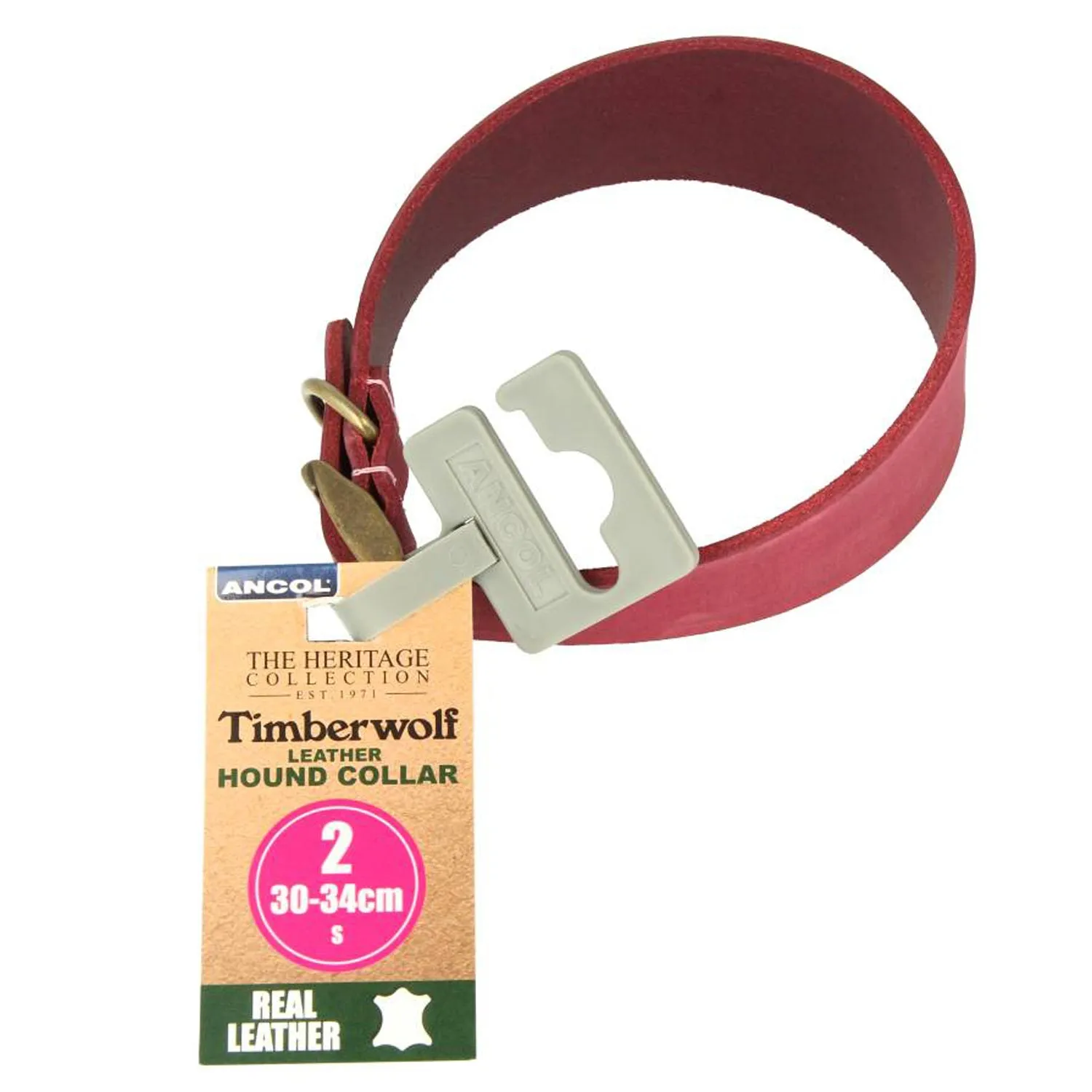 Burgundy Leather Collar