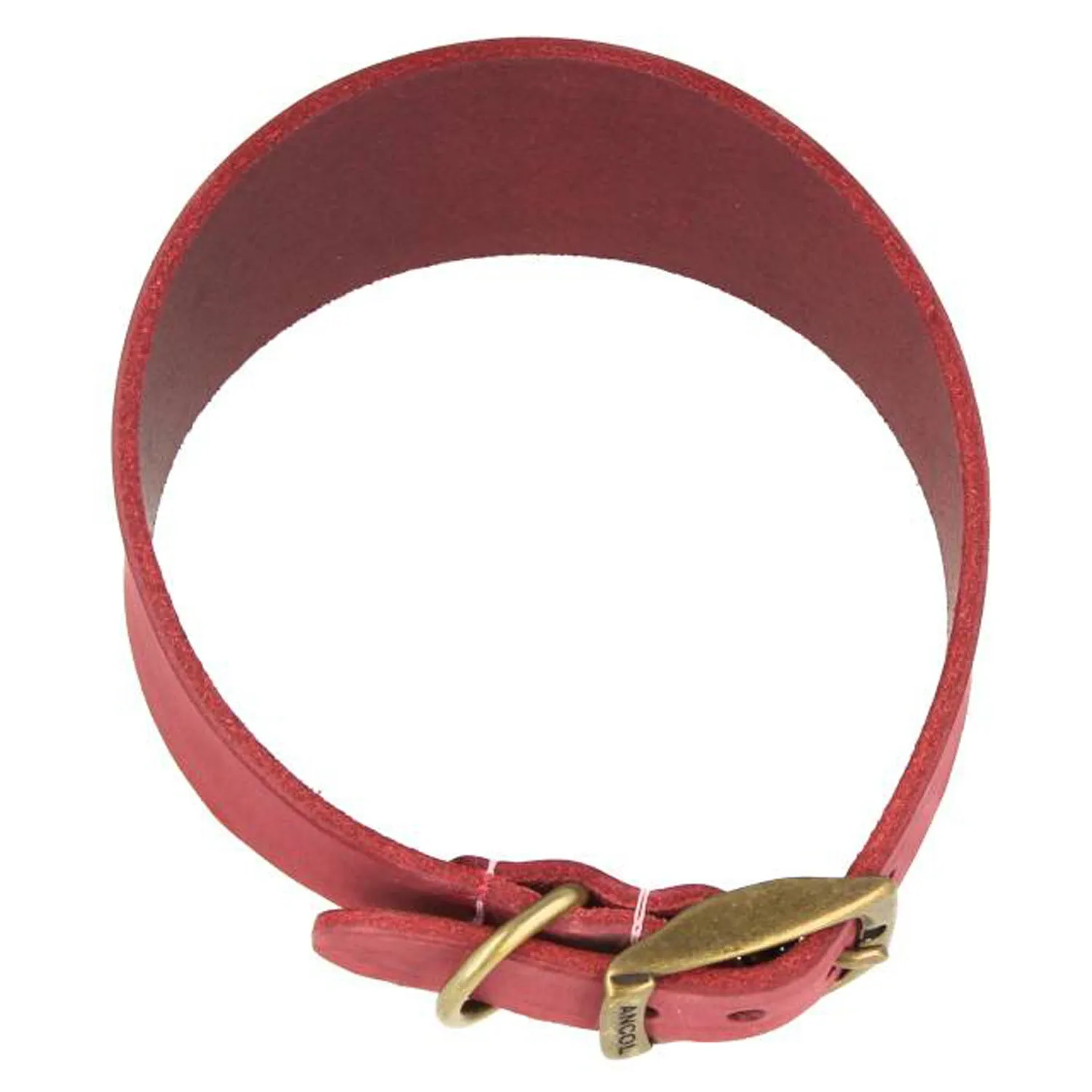 Burgundy Leather Collar