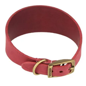 Burgundy Leather Collar