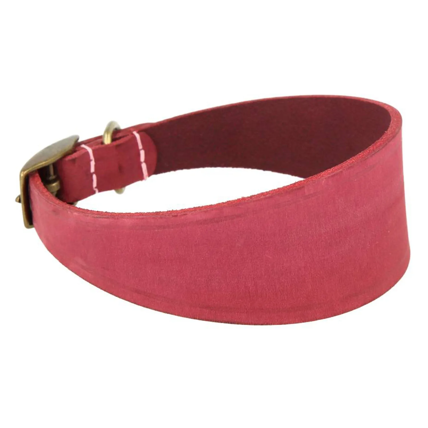 Burgundy Leather Collar