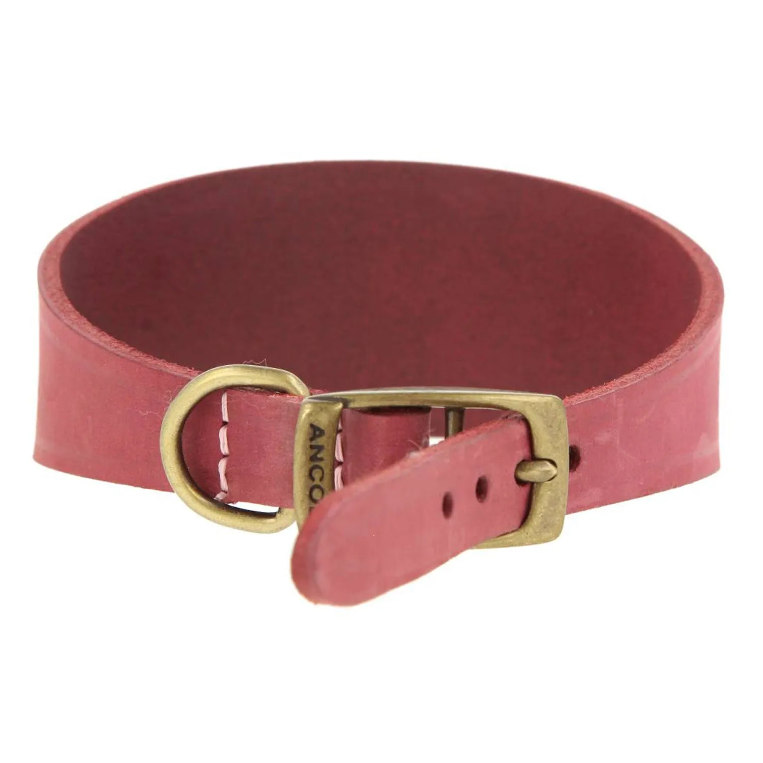 Burgundy Leather Collar