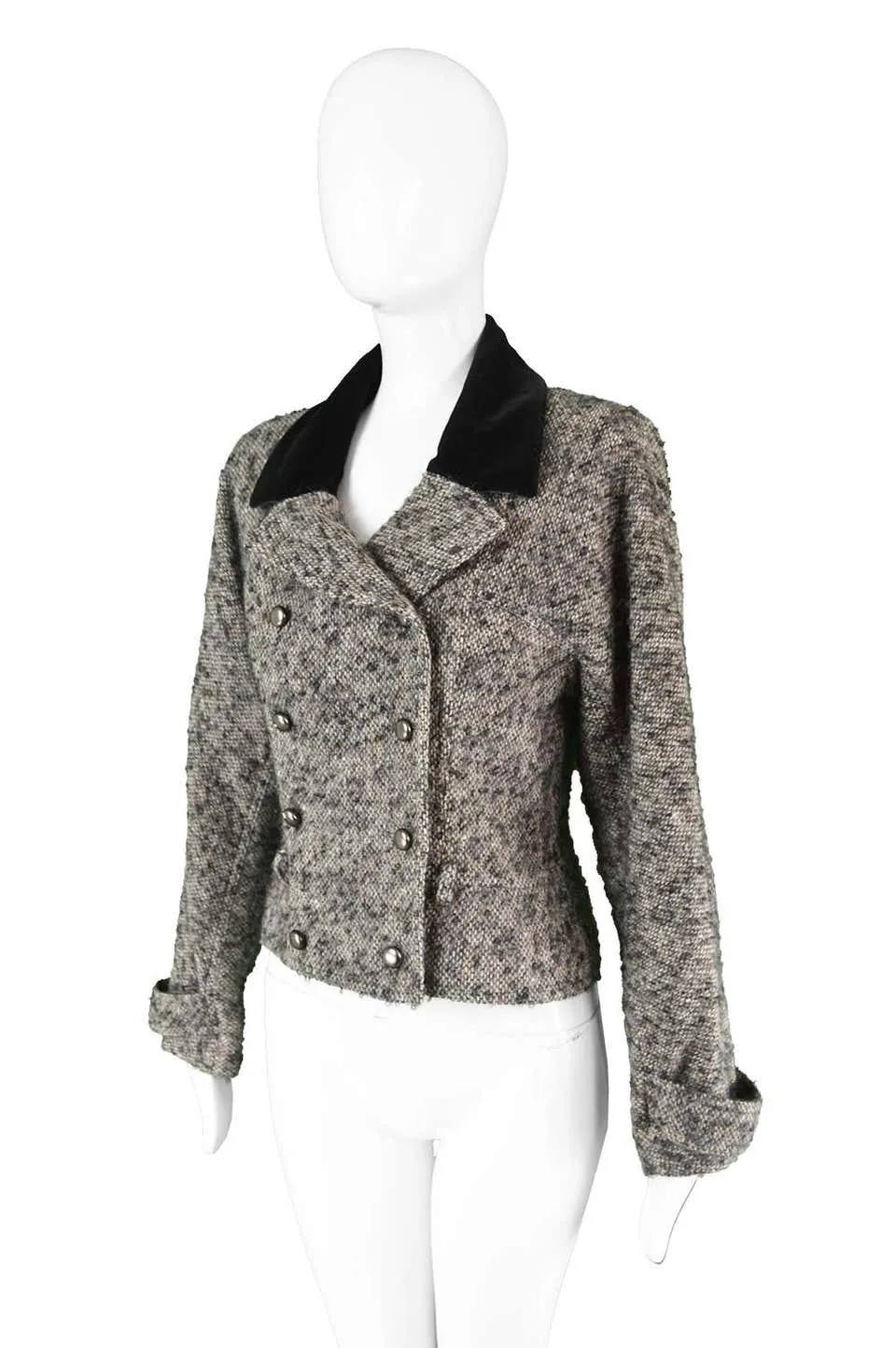 by Karl Lagerfeld Vintage Wool & Velvet Tailored Jacket, 1980s