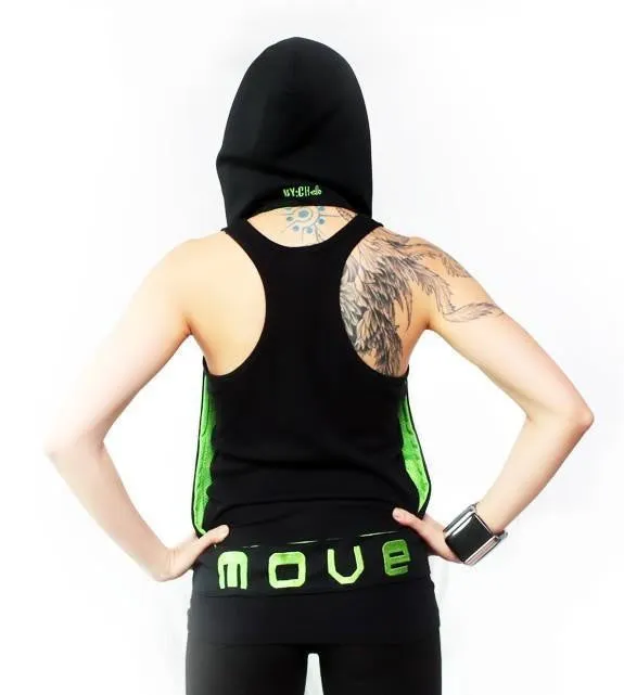 BY:CHelo Reversible Hoodie - Bright Green and Black