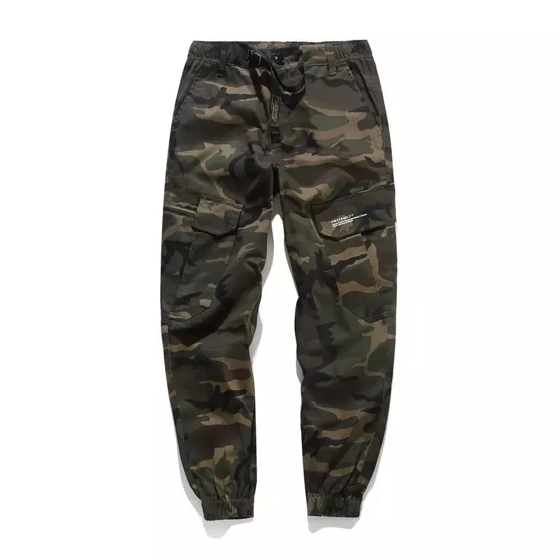 Casual Youth Streetwear Cargo Jogger Loose Style Men Pants