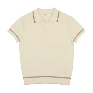 CCB Cream Stitched Polo