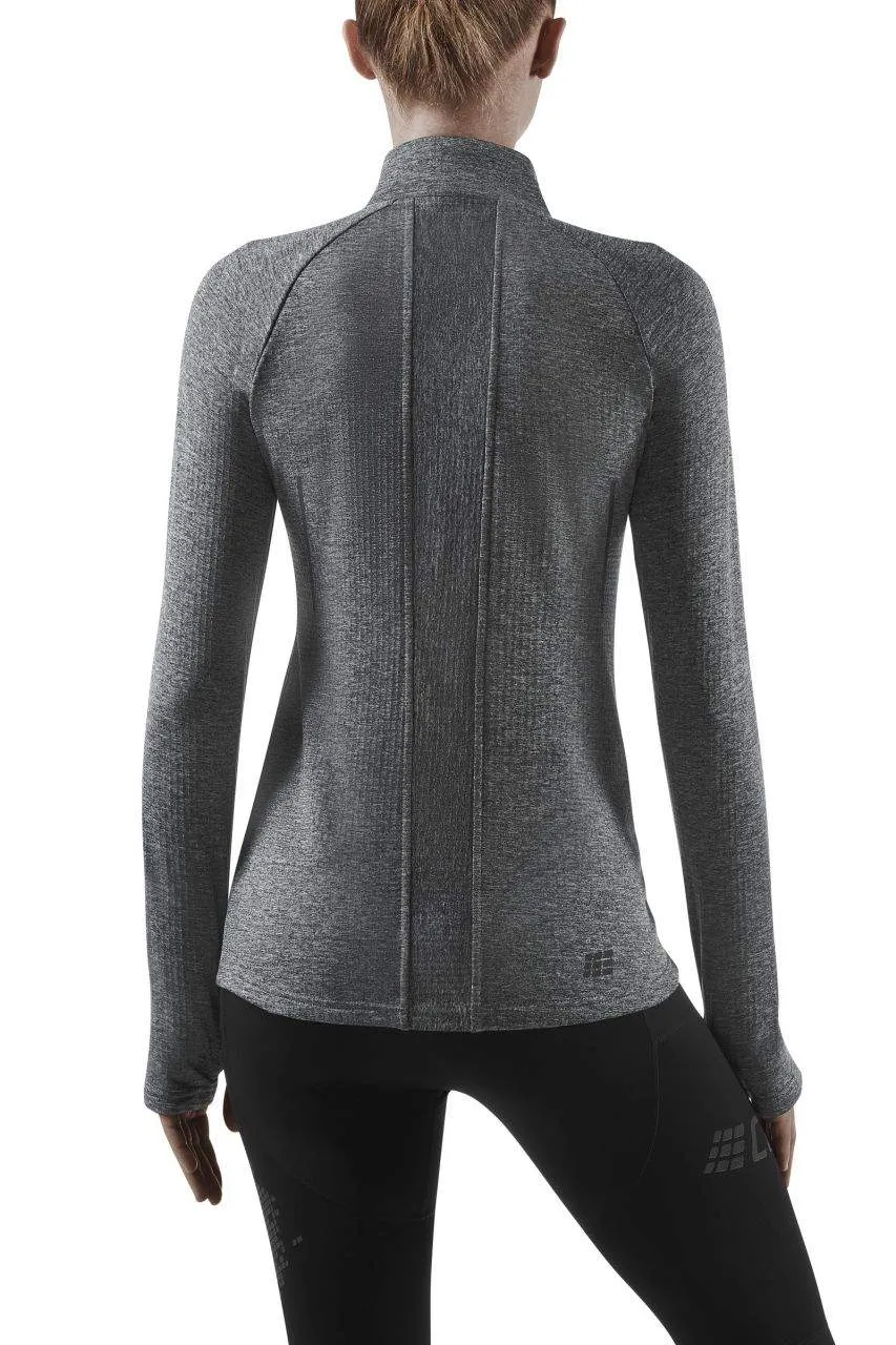 CEP | Winter Run Quarter Zip Pullover | Women's | Black Melange