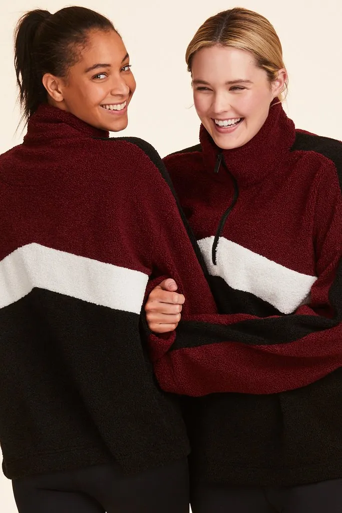 Chalet Sherpa Quarter Zip, Bordeaux