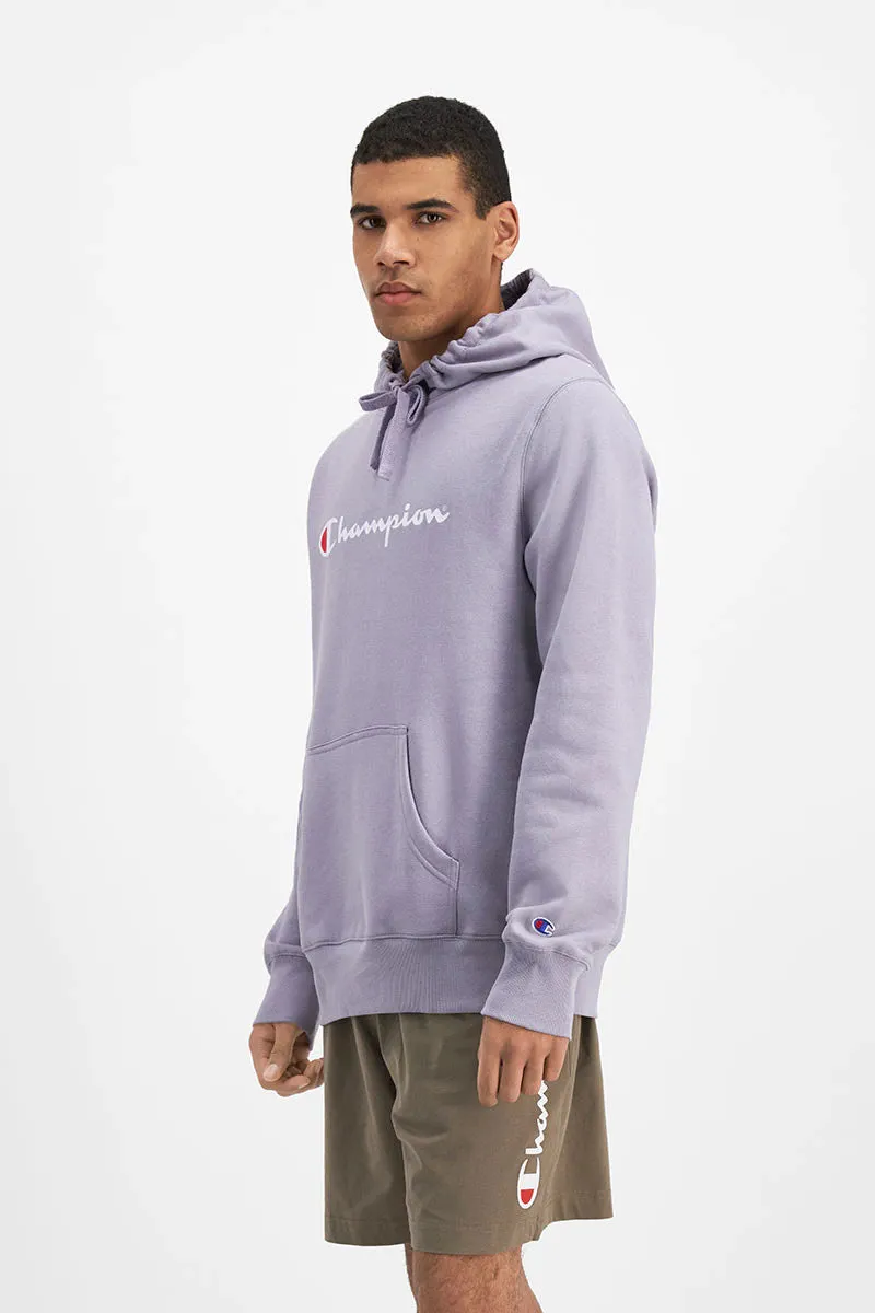 Champion Mens Script Hoodie - Purple