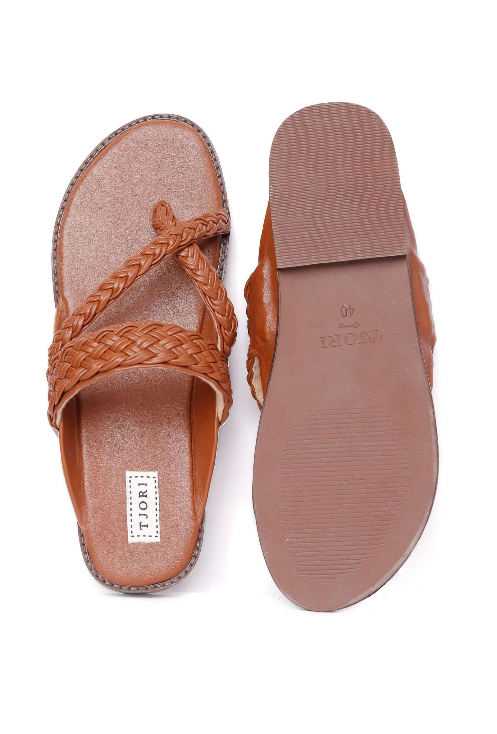 Cinnamon Handcrafted Cruelty-Free Leather Kolhapuri Inspired Chappals