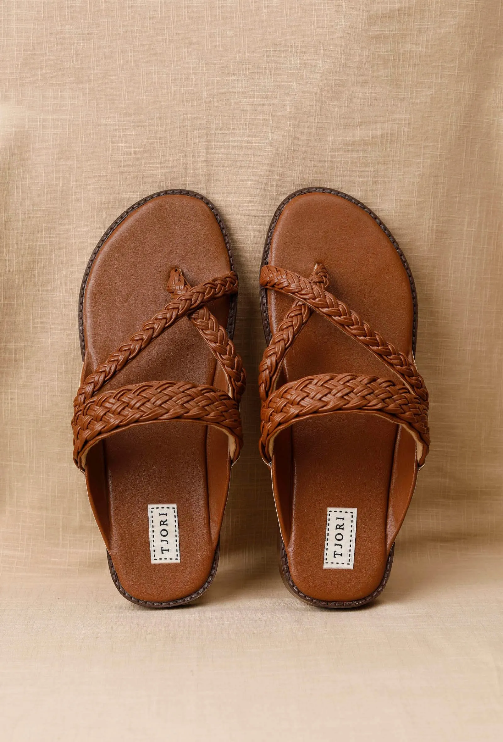 Cinnamon Handcrafted Cruelty-Free Leather Kolhapuri Inspired Chappals