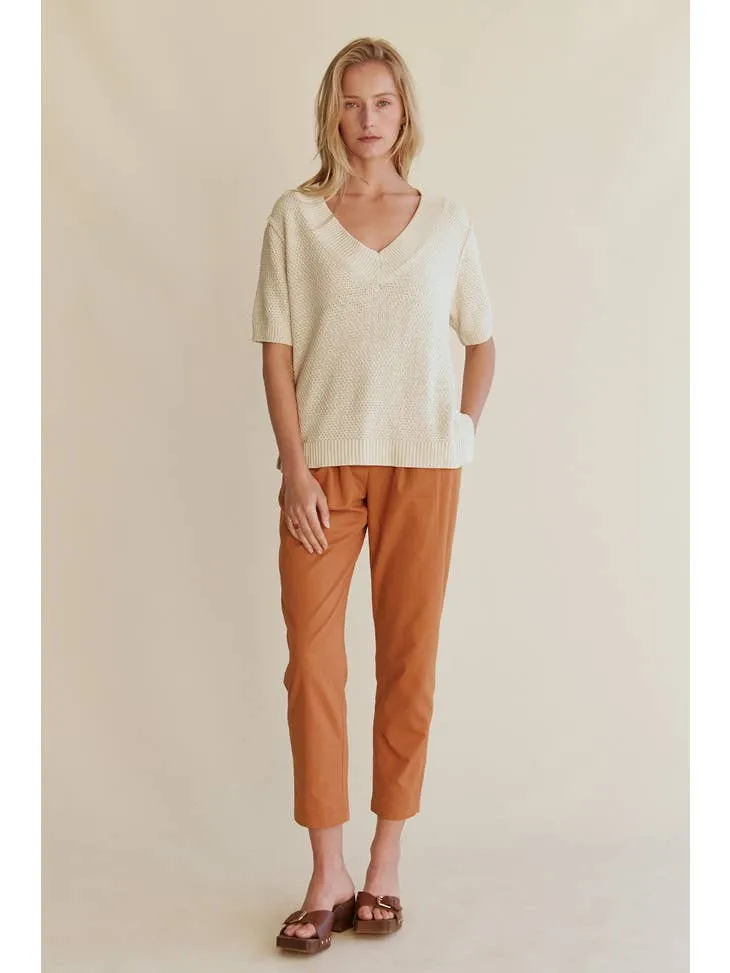 Clay pleated pants