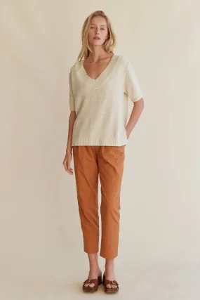 Clay pleated pants