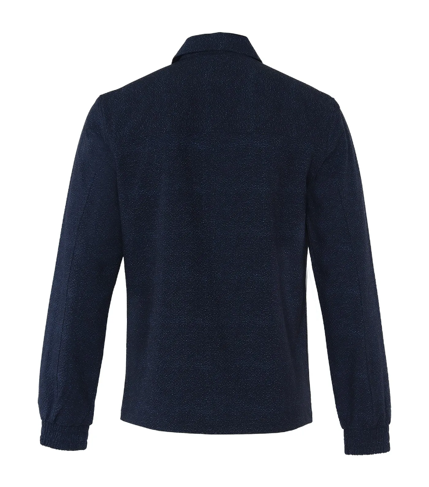 Clean Placket Shacket Navy