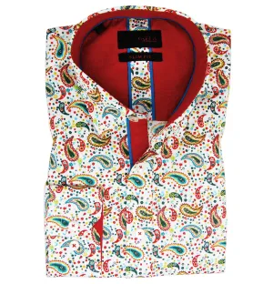 Colorful Slim Fit Paisley Cotton Dress Shirt