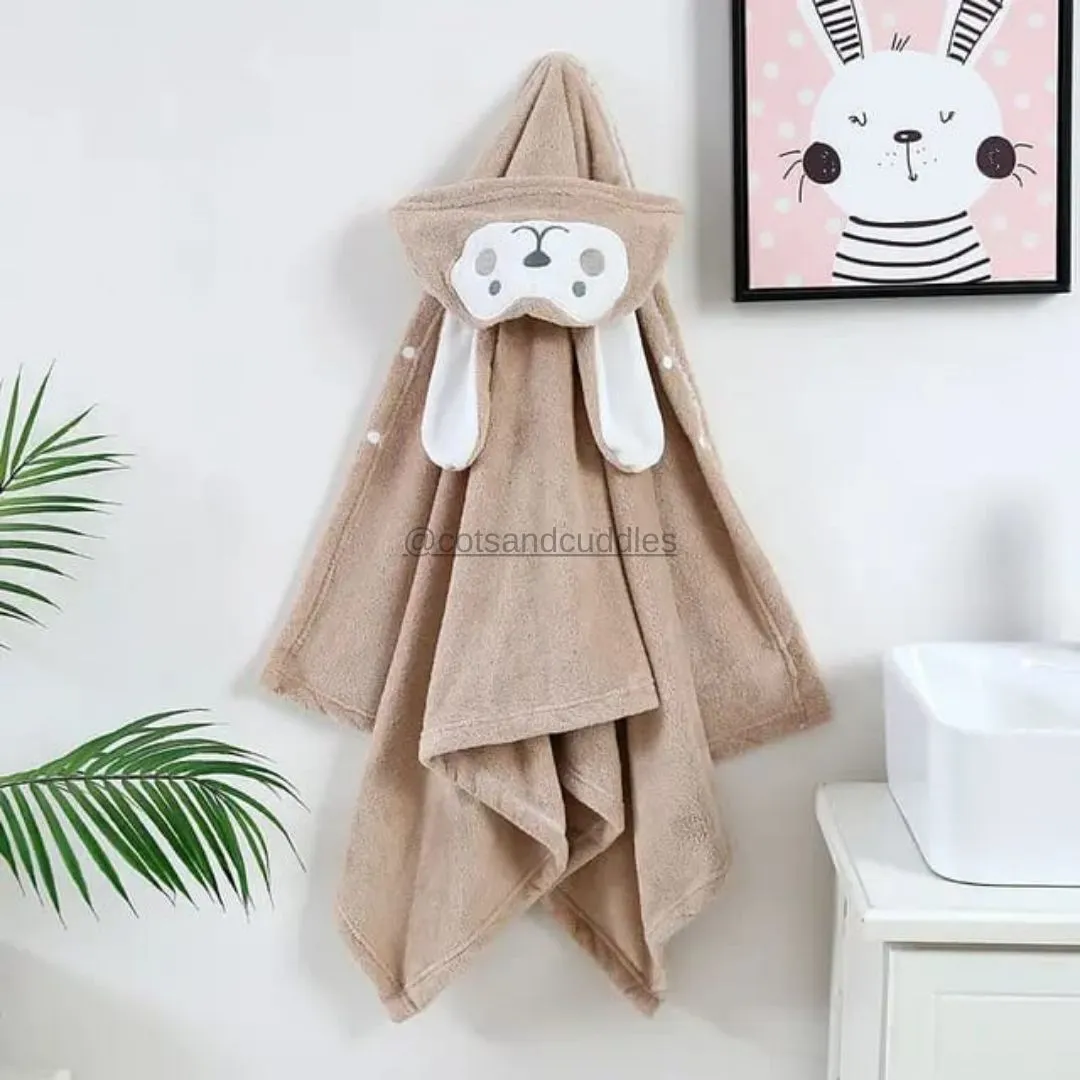 Cuddle Up with Cute Animal Face Hooded Soft Baby Towels: The Perfect Bath Time Companion