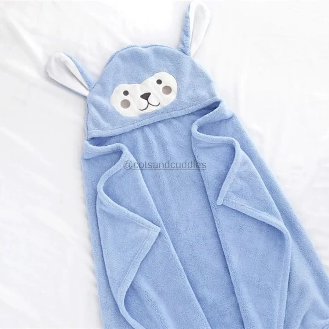 Cuddle Up with Cute Animal Face Hooded Soft Baby Towels: The Perfect Bath Time Companion