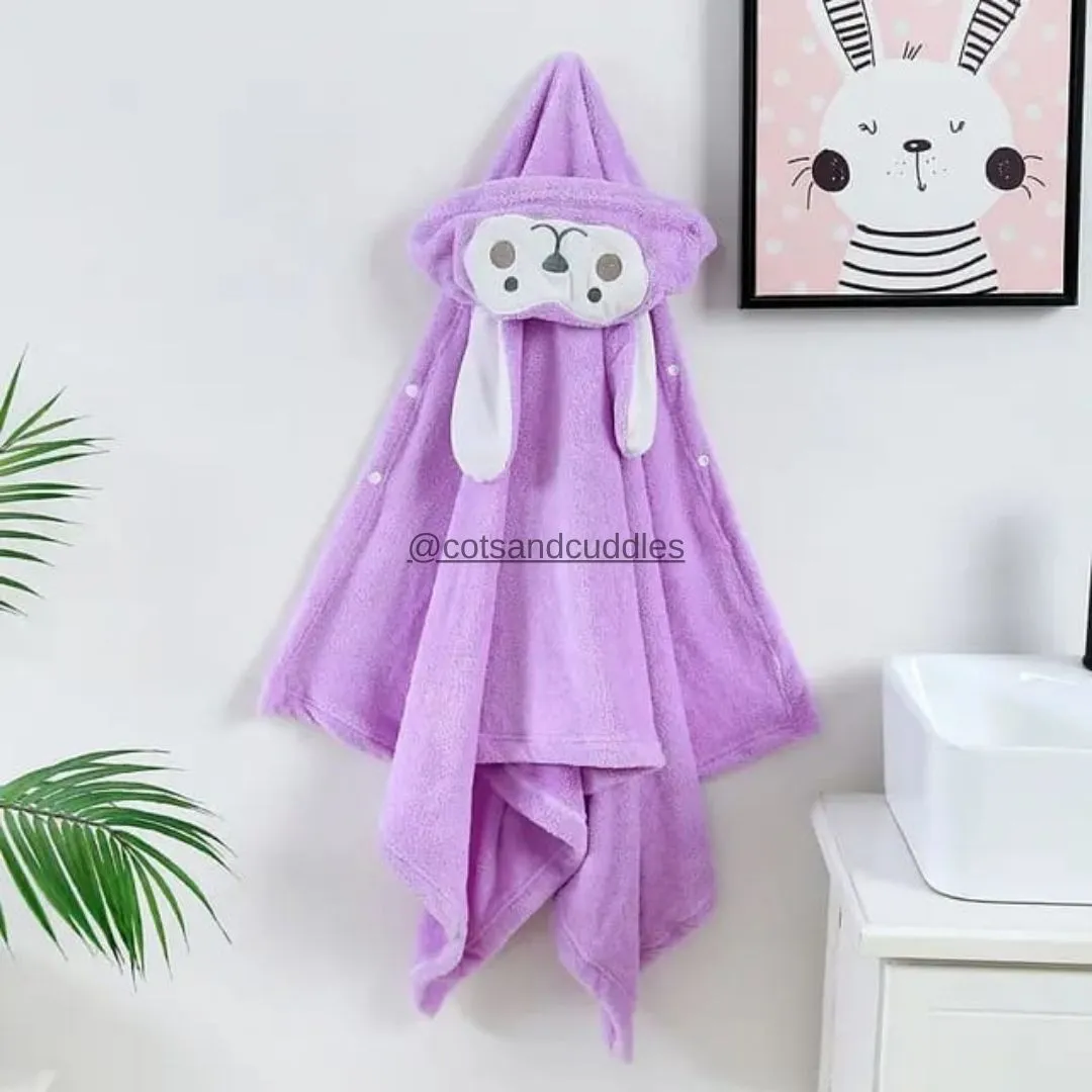 Cuddle Up with Cute Animal Face Hooded Soft Baby Towels: The Perfect Bath Time Companion