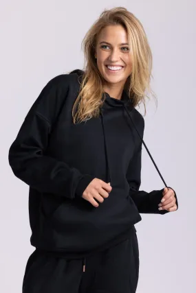 Dawn Fleece Hoodie Sweatshirt - Black