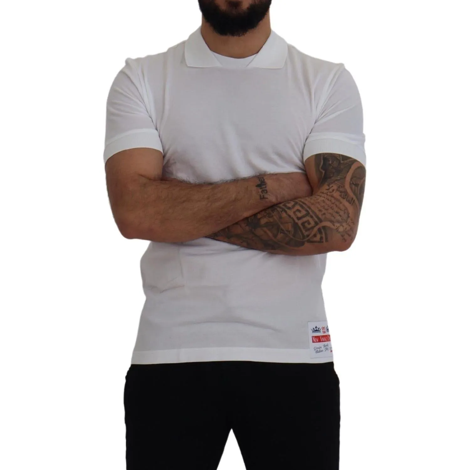 Dolce & Gabbana Elegant White Cotton Polo T-Shirt