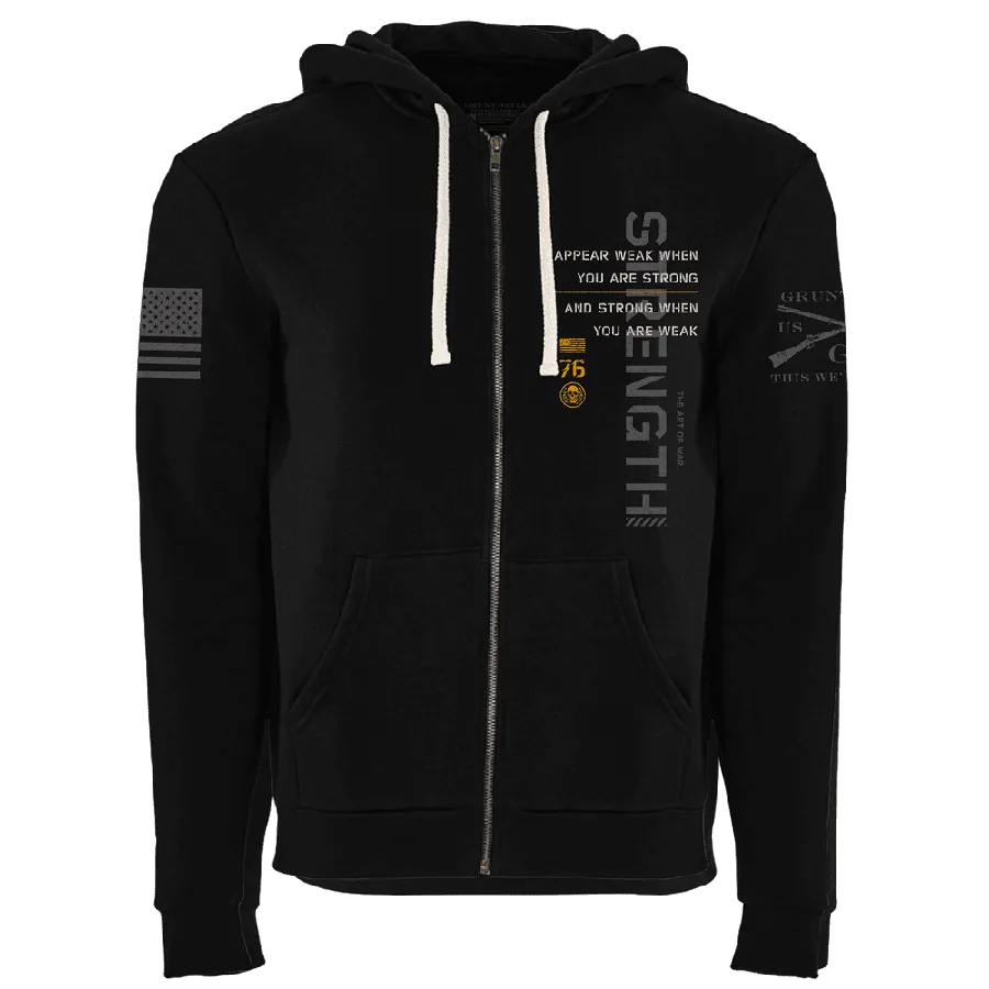 Don't Look Back Full-Zip Hoodie - Black