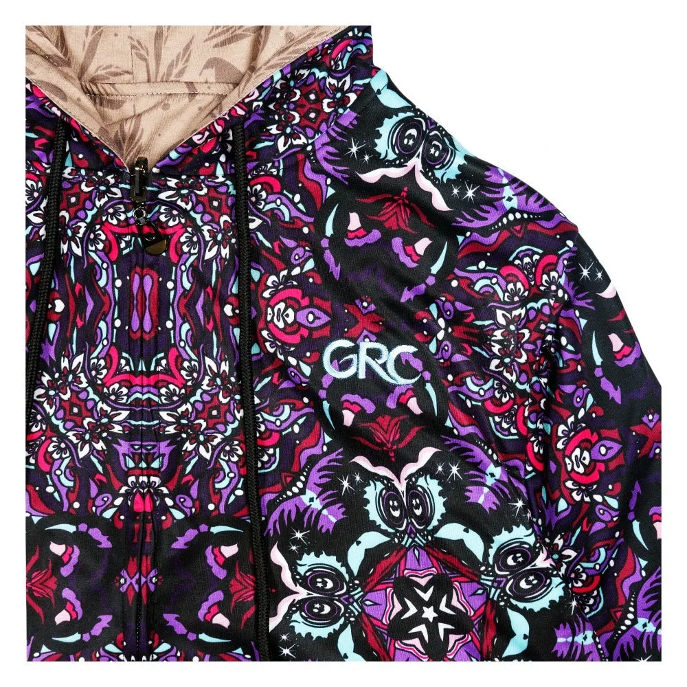 Ellie Paisley Bear Reversible Zip Up Hoodie