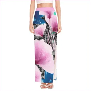 Floral Realm Womens Side Slit Maxi Skirt