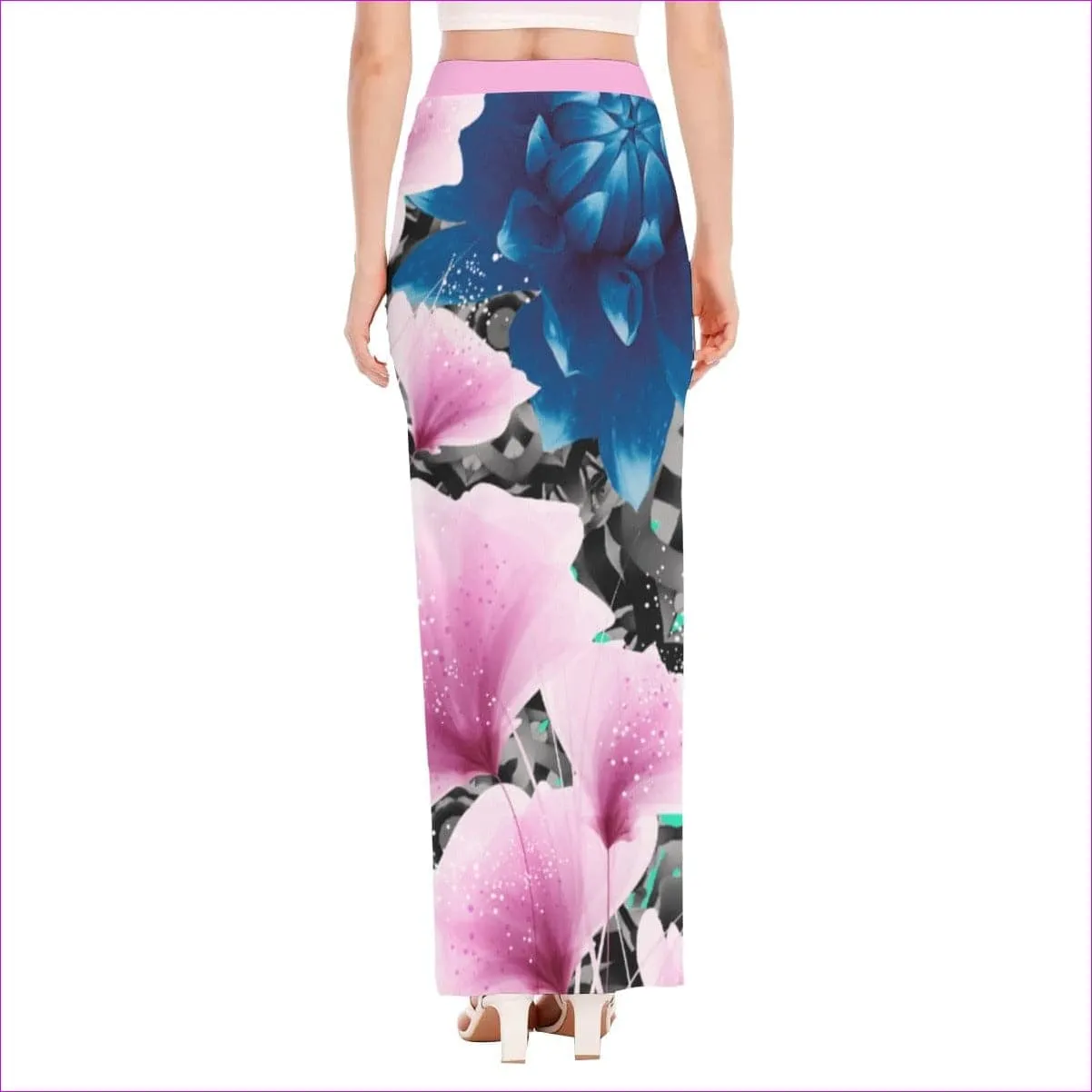 Floral Realm Womens Side Slit Maxi Skirt