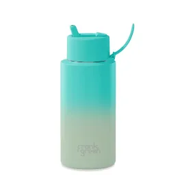 Frank Green 34oz Reusable Bottle Gradient Bondi Bliss with Flip Straw Lid